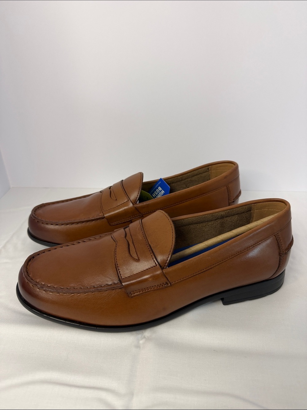 Nunn Bush Men’s Brown Leather Penny Loafers size 11m NEW